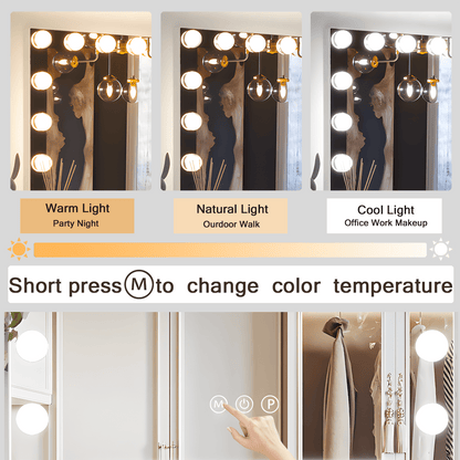 Miraveila Hollywood Mirror on desk — glamorous vanity station with full illumination