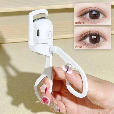 Miraveila eyelash curler comb head close-up — gentle heated teeth detail