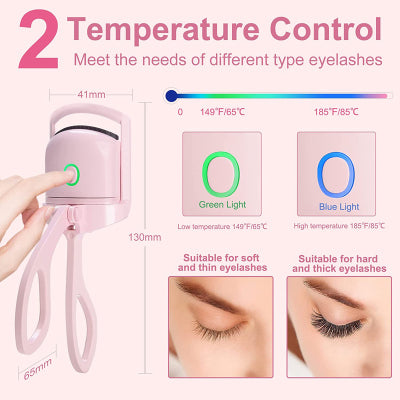 Miraveila Heated Lash Curler packaged — professional eyelash curl tool kit