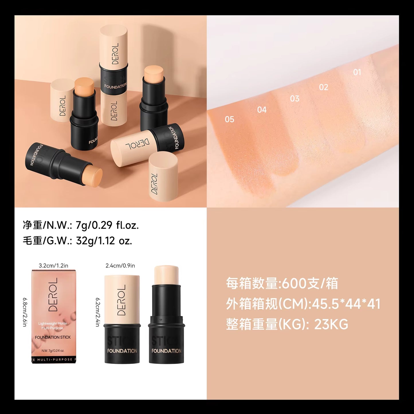 Matte Concealer & Foundation Stick