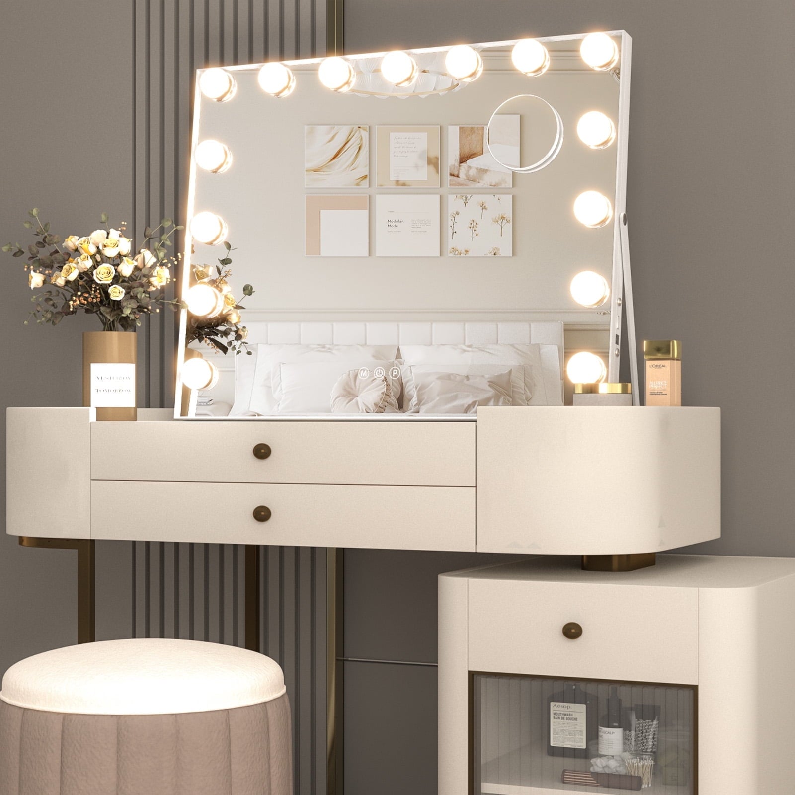 Hollywood Vanity Mirror from side — frame depth and profile view