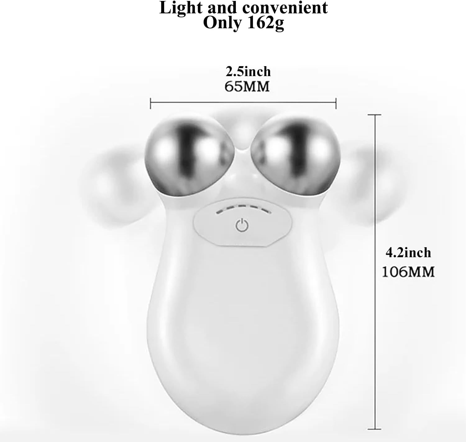 Microcurrent device used on cheek — facial lifting and firming treatment in use