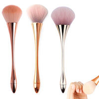 Miraveila 3-Piece Fluffy Blush and Powder Brush Set — tricolor gradient bristles