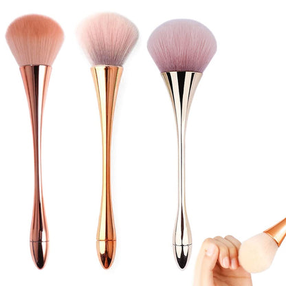 Miraveila 3-Piece Fluffy Blush and Powder Brush Set — tricolor gradient bristles