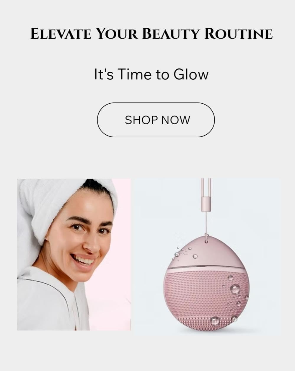 Silicone facial brush used on cheek — sonic vibration deep pore cleansing in action