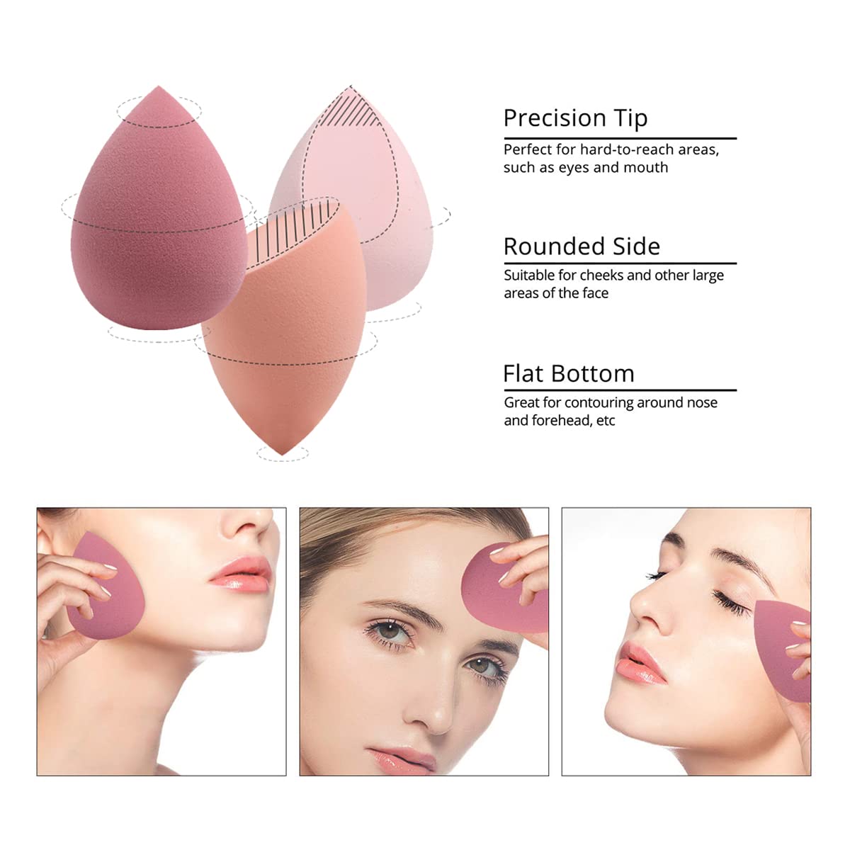 Miraveila Sponge Set packaged — pink beauty blending essentials gift set