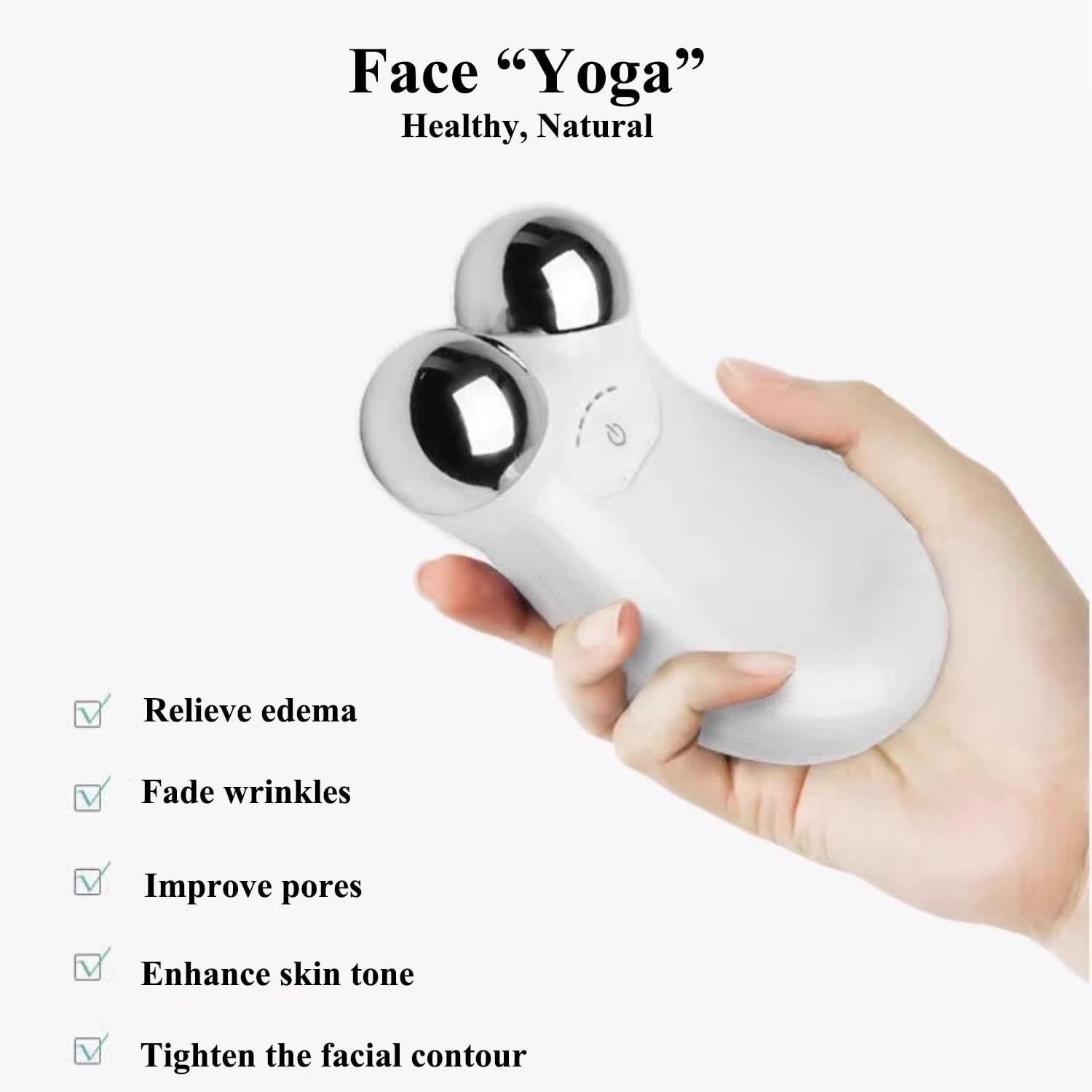 Microcurrent Lifting Device on skincare table — anti-aging beauty tool setup