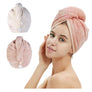 Miraveila 2-Pack Microfiber Hair Towel Wrap — anti-frizz with button closure