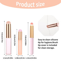 Silicone lip brush applying lip color — precise round tip for lipstick and gloss