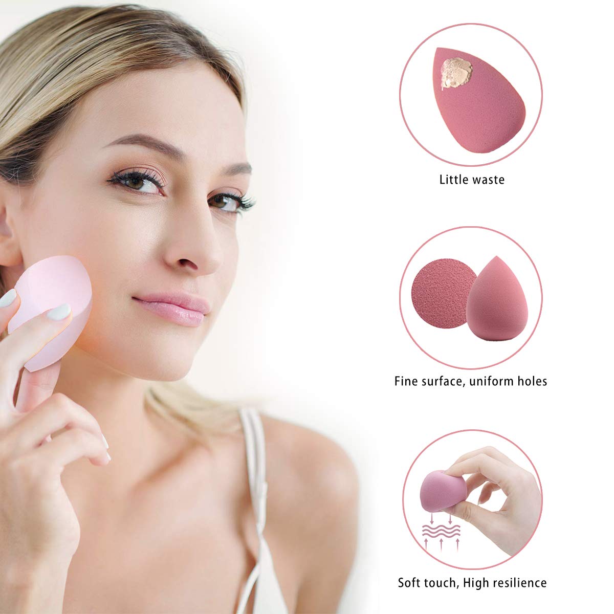 Miraveila sponge texture close-up — ultra-soft latex-free blending material detail