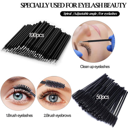 267 PCS Eyelash Extension Supplies Lash Extension Kit USB Air Conditioning Blower,Silicone Pad,Under Eye Gel Pads,Mini Makeup Mirror,Tapes,Tweezers,Glue Rings,Eyelash Brushes,Micro Brush Applicators