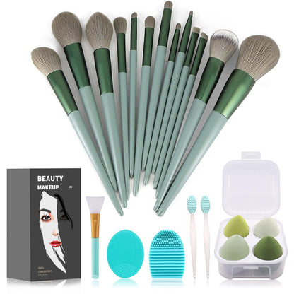 Miraveila 22-Piece Complete Brush Kit — professional brushes sponges and cleaner set