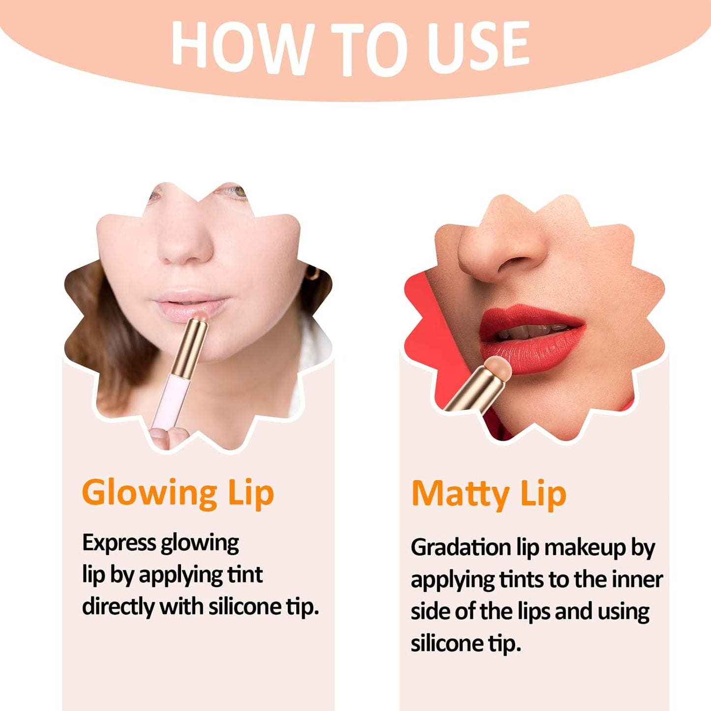 Miraveila Lip Brush Set packaged — reusable silicone makeup lip applicators