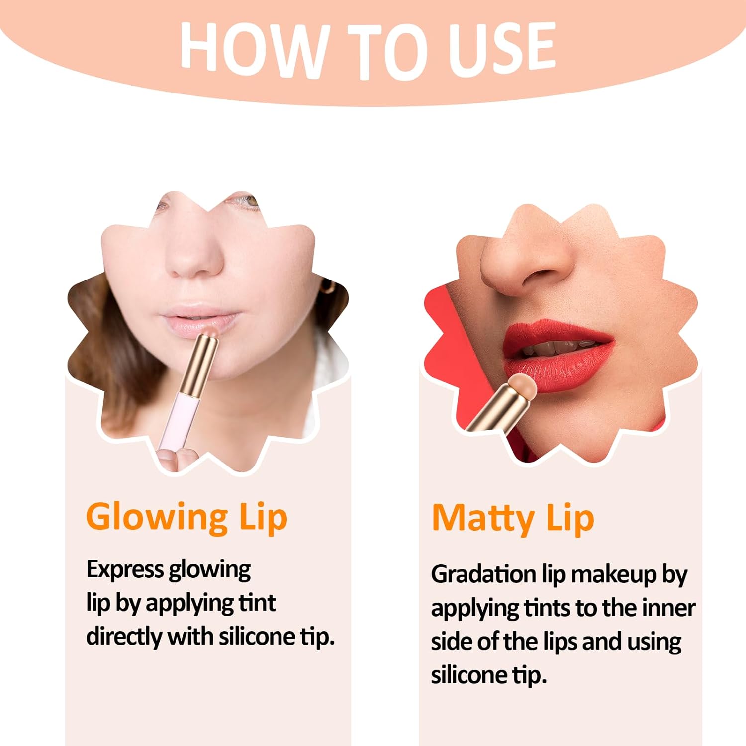 Miraveila Lip Brush Set packaged — reusable silicone makeup lip applicators
