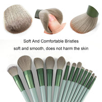 All 22 brushes fanned out — complete professional makeup brush collection displayed