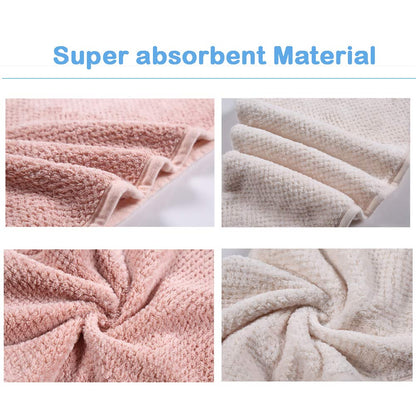 Pink and beige hair towels displayed — 2-pack color options shown together