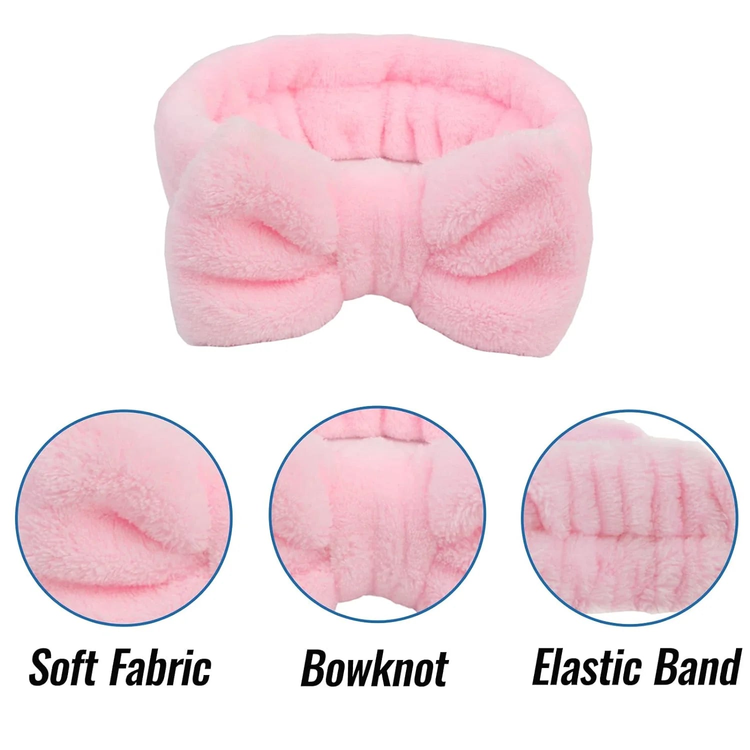 Face Wash Headband 3 Pack Head and Wrist Bands for Washing Face Spa Headband Soft Makeup Headband
