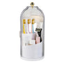 Toothbrush Holders with Sliding Lid, Rotating 3 Slots Bathroom Organizer Countertop, Tooth Brush Toothpaste Holder Bathroom Counter Stand Sink Organizer Caddy for Vanity Makeup Brushes Holder