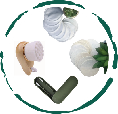 Miraveila 12-Piece Eco Skincare Bundle — reusable cleansing accessories set