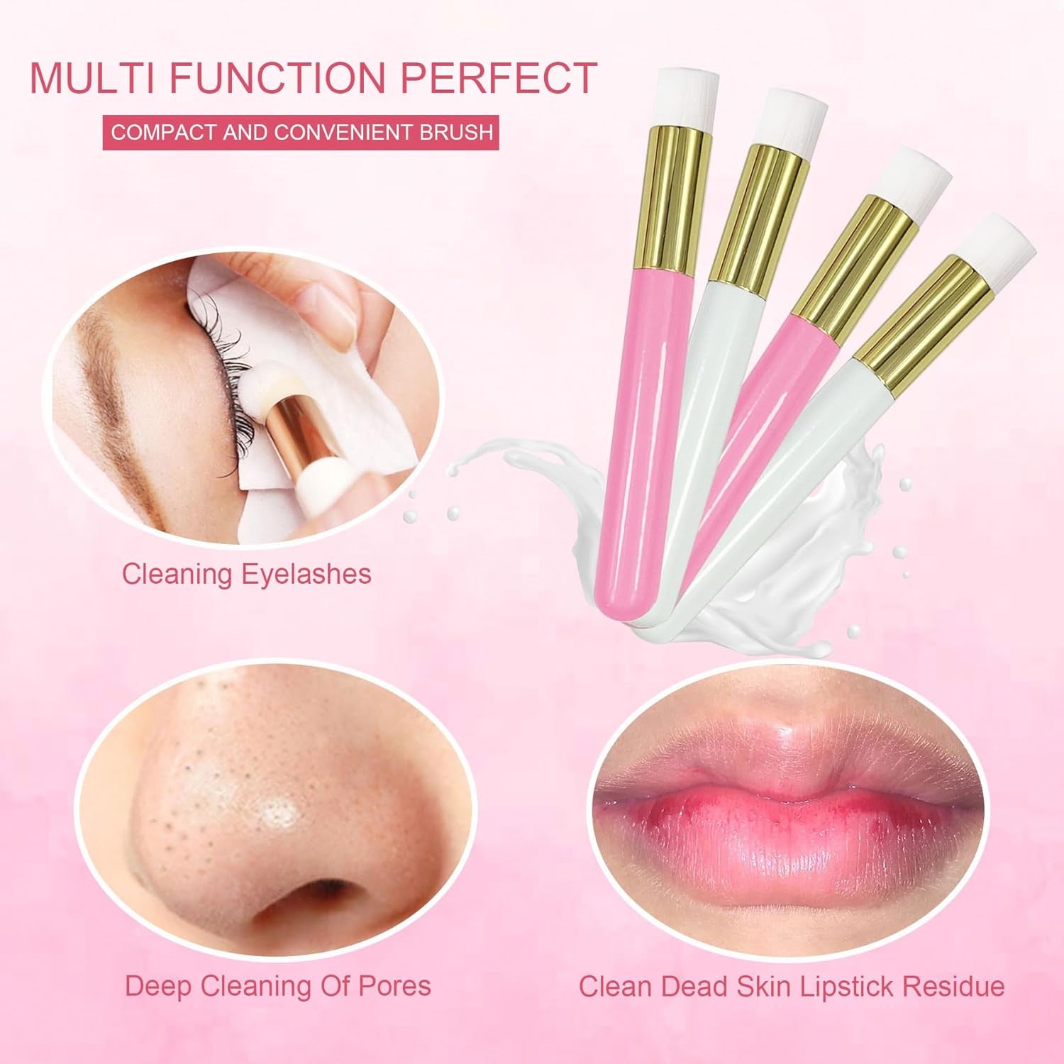 Lash and Pore Brush Set packaged — 4-piece professional lash care brush tools