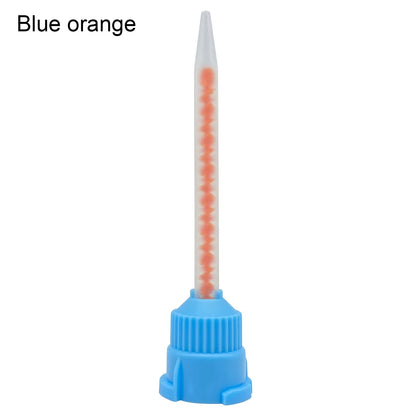 50Pcs Dental Materials Dentistry Silicone Rubber Conveying Mixing Head Disposable Impression Nozzles Mixing Tips Mixing Tube