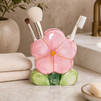 Ceramic Flower Brush Holder