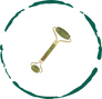 Miraveila Jade Facial Roller — natural jade stone face massage tool on white background