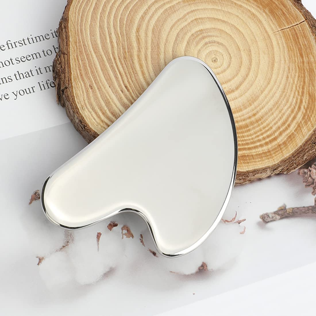 Stainless Steel Gua Sha and Face Roller Set for Sculpting and Massage