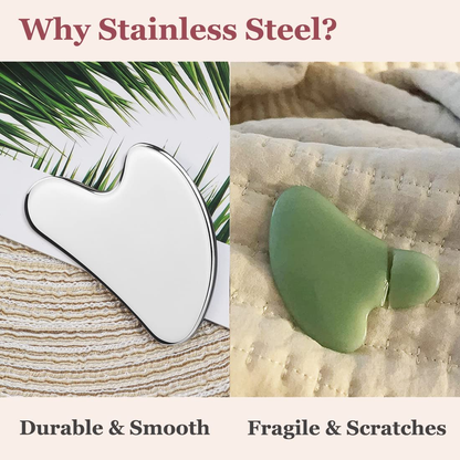 Gua Sha and Face Roller both displayed — complete 2-piece sculpting kit flat lay